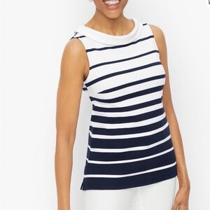 Talbots Too Black And White Striped